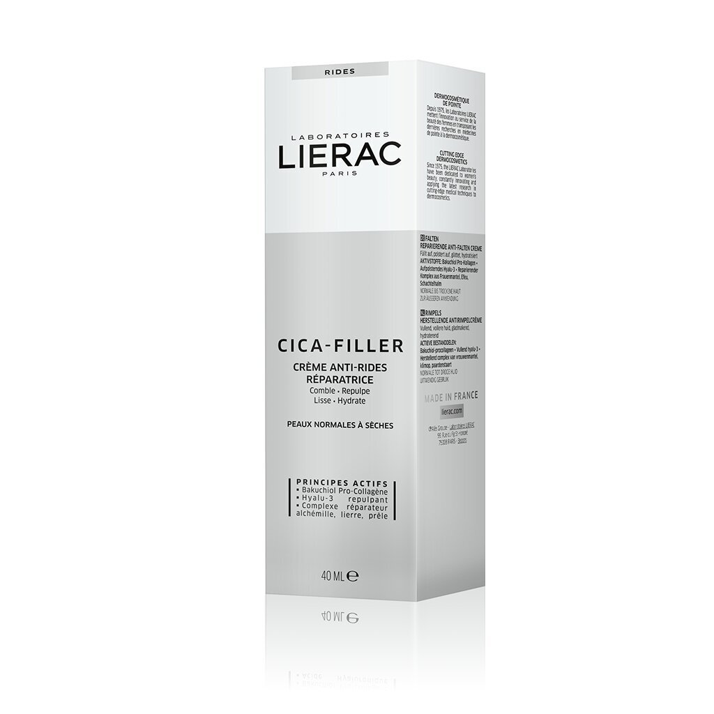 Taastav näokreem Lierac Cica-Filler Anti-Wrinkle 40 ml цена и информация | Näokreemid | hansapost.ee