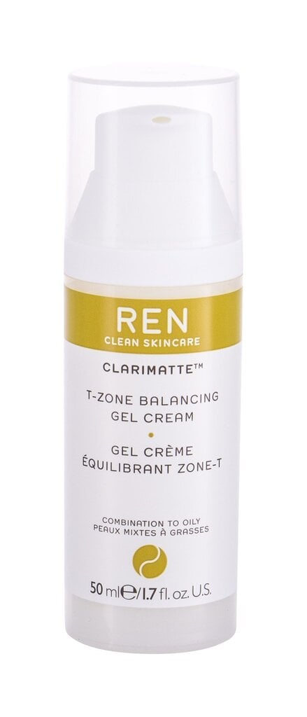 Geeljas näokreem Ren Clean Skincare Clarimatte T-Zone Balancing 50 ml цена и информация | Näokreemid | hansapost.ee