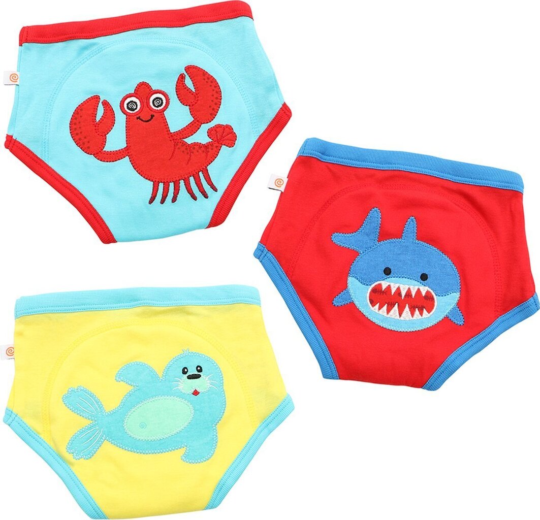 Aluspüksid Zoocchini Ocean Pals, 2-3 eluaastat, 3 paari цена и информация | Mähkmed, riidest mähkmed | hansapost.ee