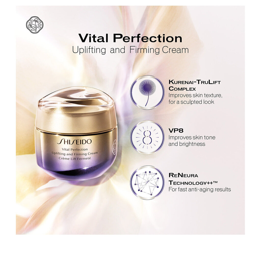 Värskendav näokreem Shiseido Vital Perfection Uplifting and Firming 75 ml цена и информация | Näokreemid | hansapost.ee