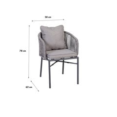 Уличное кресло Greemotion Calgary, серебристо/серое цена и информация |  Садовые стулья, кресла, пуфы | hansapost.ee