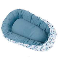 Гнездо для новорожденного MamoTato Velvet, синий цвет цена и информация | Детские подушки, конверты, спальники | hansapost.ee