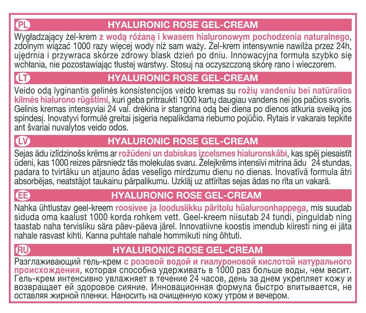 Niisutav geel-kreem Garnier Hyaluronic Rose naistele, 50 ml hind ja info | Näokreemid | hansapost.ee
