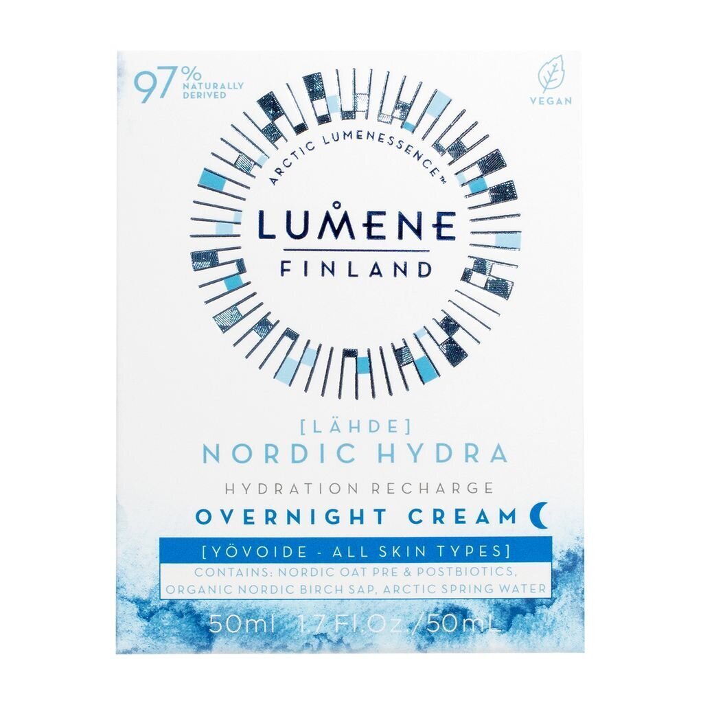 Öine näokreem Lumene Lähde Hydration Recharge, 50 ml цена и информация | Näokreemid | hansapost.ee