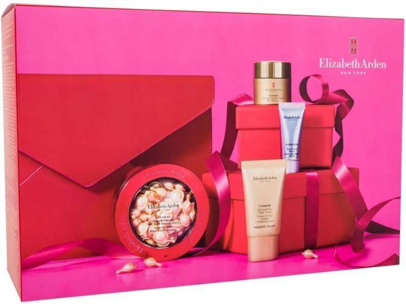 Komplekt Elizabeth Arden Ceramide: seerumi kapslid, 60 tk. + päevakreem, 15 ml + öökreem, 15 ml + näokapslid, 7 tk. + kosmeetikakott hind ja info | Näokreemid | hansapost.ee