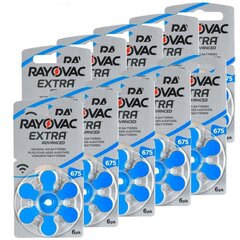 Батарейки Rayovac Extra Advanced 675 для слуховых аппаратов, 60 шт. цена и информация | Батерейки | hansapost.ee