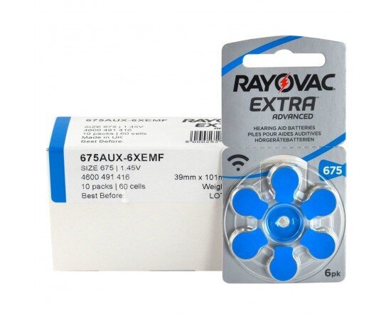 Rayovac Extra Advanced 675 patareid kuuldeaparaatide jaoks, 60 tk цена и информация | Patareid | hansapost.ee