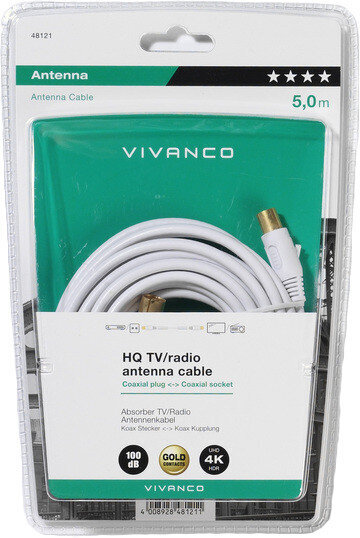 Antennikaabel Vivanco HQ 5m (48121) цена и информация | Juhtmed ja kaablid | hansapost.ee