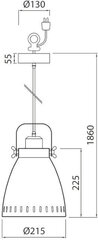 Airam ripplaelamp Sansa, E27, valge/hõbedane hind ja info | Rippvalgustid | hansapost.ee