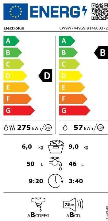 Electrolux EW9W7449S9 hind ja info | Pesumasinad | hansapost.ee