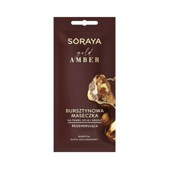 Восстанавливающая янтарная маска для лица, шеи и декольте Soraya Gold Amber, 8 мл цена и информация | Маски для лица, патчи для глаз | hansapost.ee