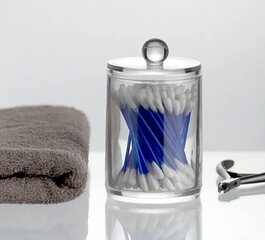 Контейнер для ушных палочек Jotta Beauty, 7x7x11 см цена и информация | Аксессуары для ванной комнаты | hansapost.ee