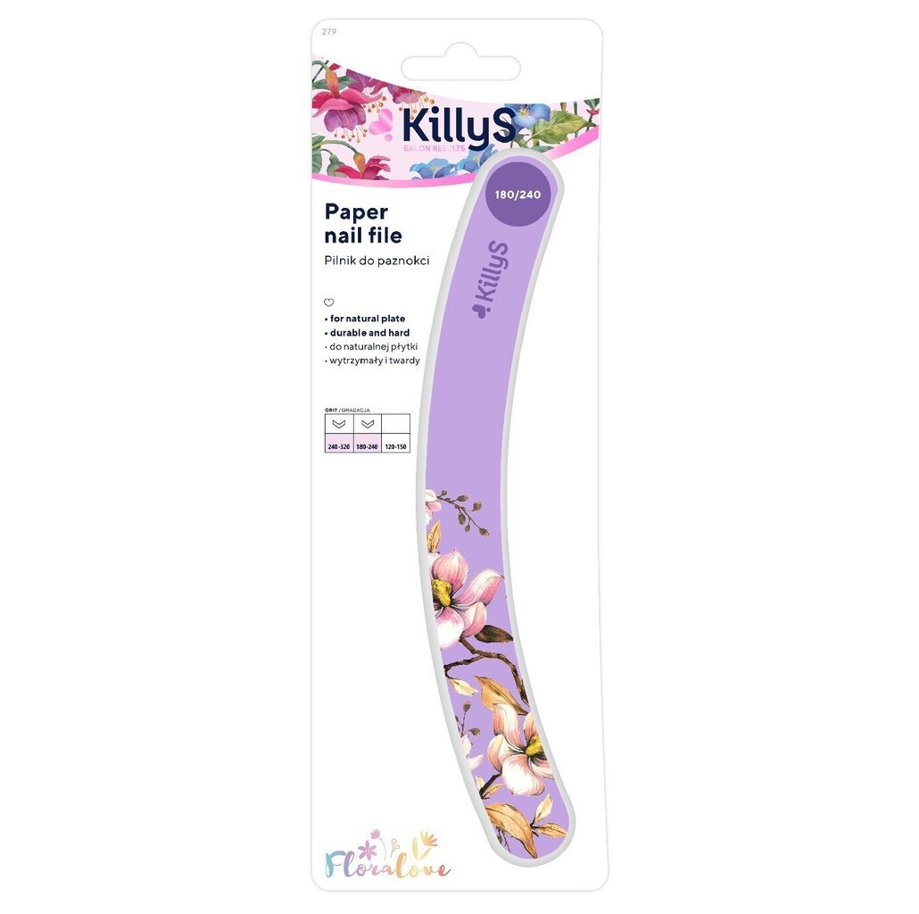 Küüneviil Killys Floralove Paper Nail File, 1 tk. цена и информация | Maniküüri ja pediküüri tarvikud | hansapost.ee