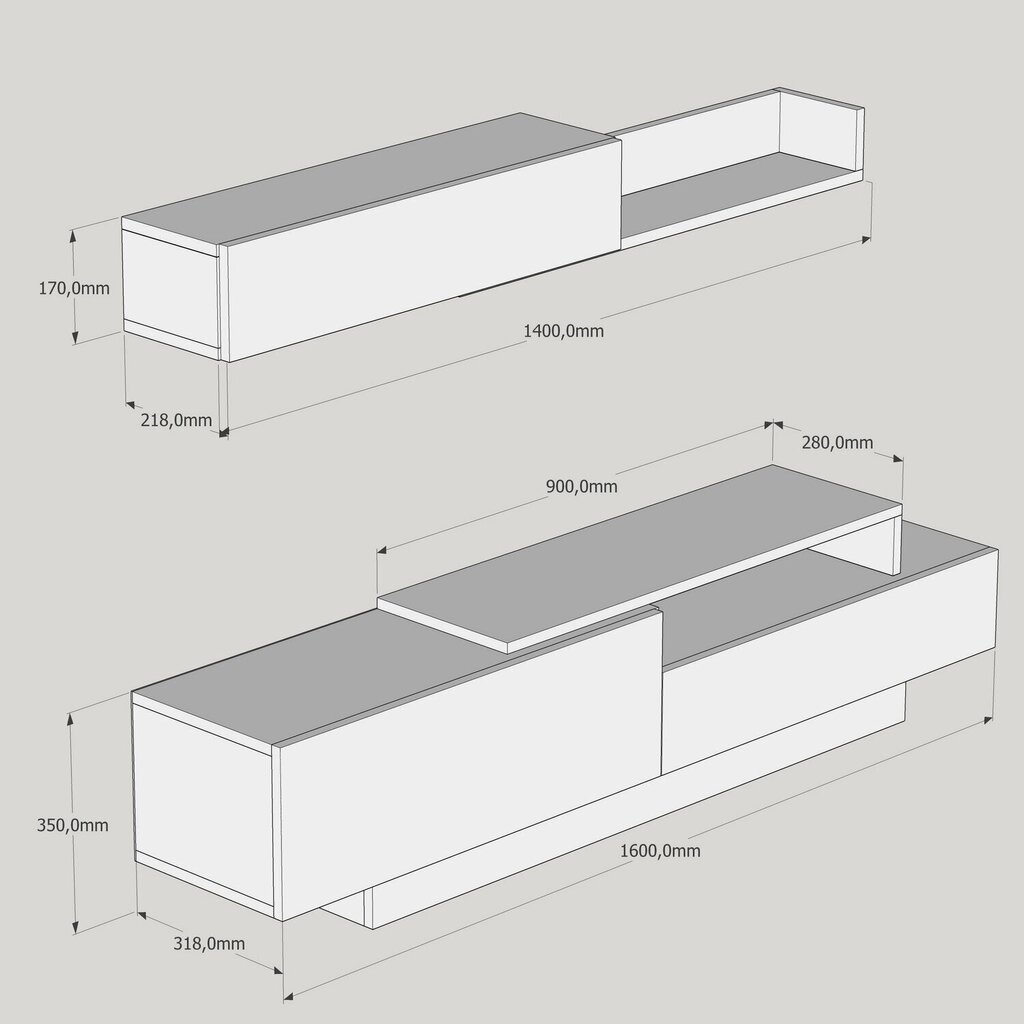 Sektsioon Kalune Design Elda, valge/pruun цена и информация | Sektsioonkapid | hansapost.ee