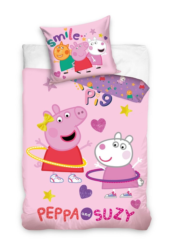 Laste voodipesukomplekt Peppa Pig, 100x135, 2-osaline hind ja info | Laste voodipesu | hansapost.ee
