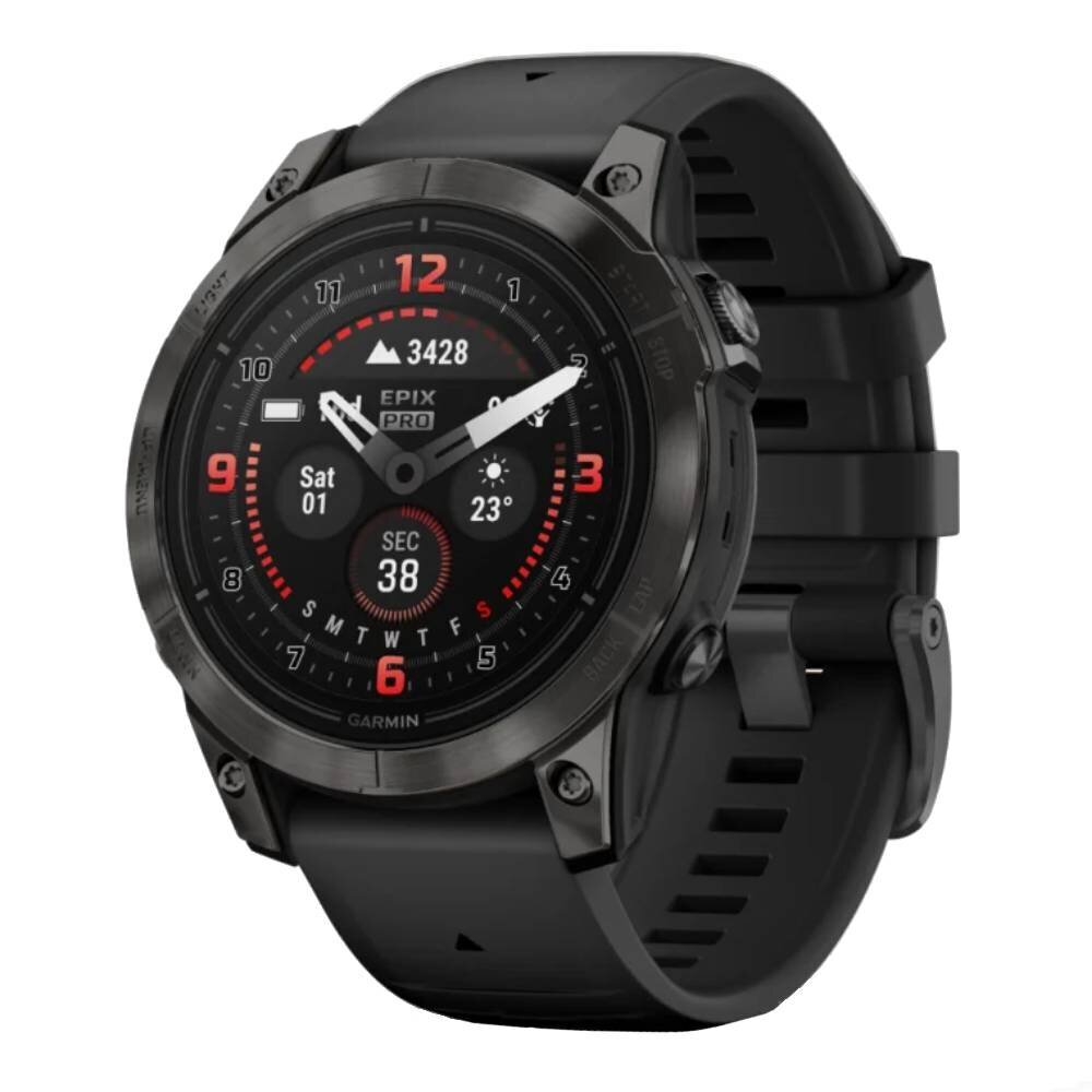 Смарт-часы Garmin epix Pro Gen 2 Sapphire Carbon Gray DLC Titanium/Black  47мм цена | hansapost.ee