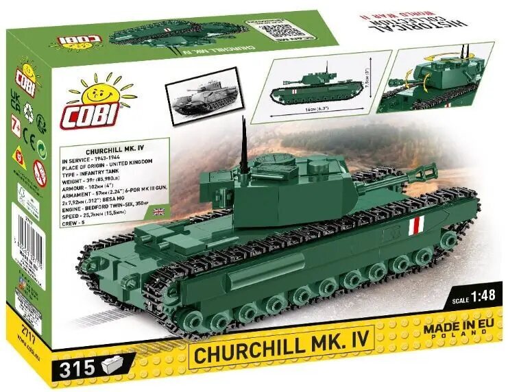 Klotsid HC II Maailmasõja Churchill MK.IV 315 elementi hind ja info | Klotsid ja konstruktorid | hansapost.ee