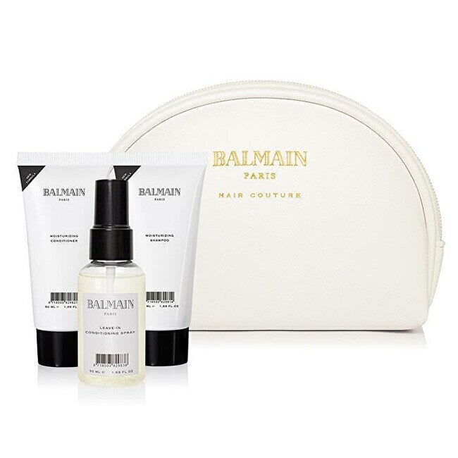 Juuksehoolduskomplekt Balmain Hair Care Line Cosmetic Bag: juustesse jäetav palsam, 50 ml + šampoon, 50 ml + palsam, 50 ml hind ja info | Šampoonid | hansapost.ee