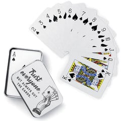 Metallkarbis mängukaardid Trust everyone hind ja info | Hasartmängud ja pokker | hansapost.ee