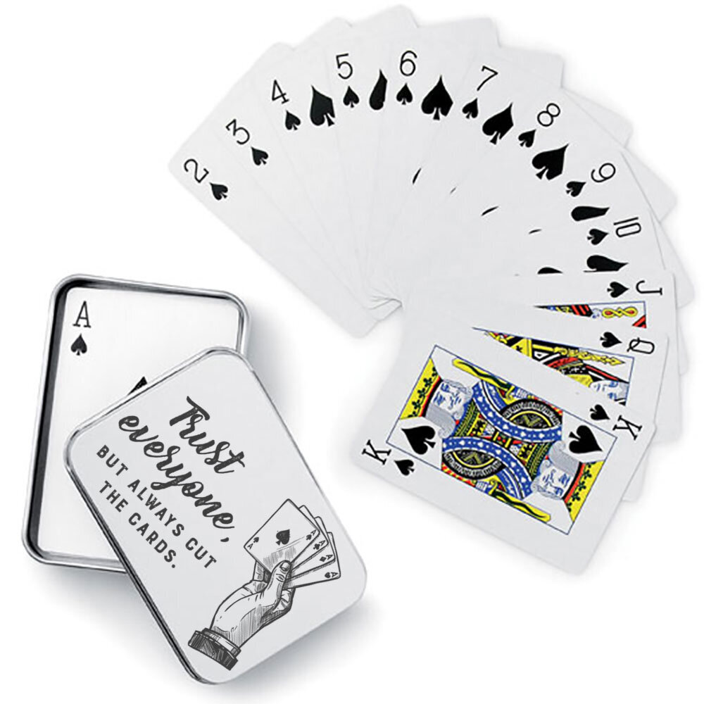 Metallkarbis mängukaardid Trust everyone цена и информация | Hasartmängud ja pokker | hansapost.ee