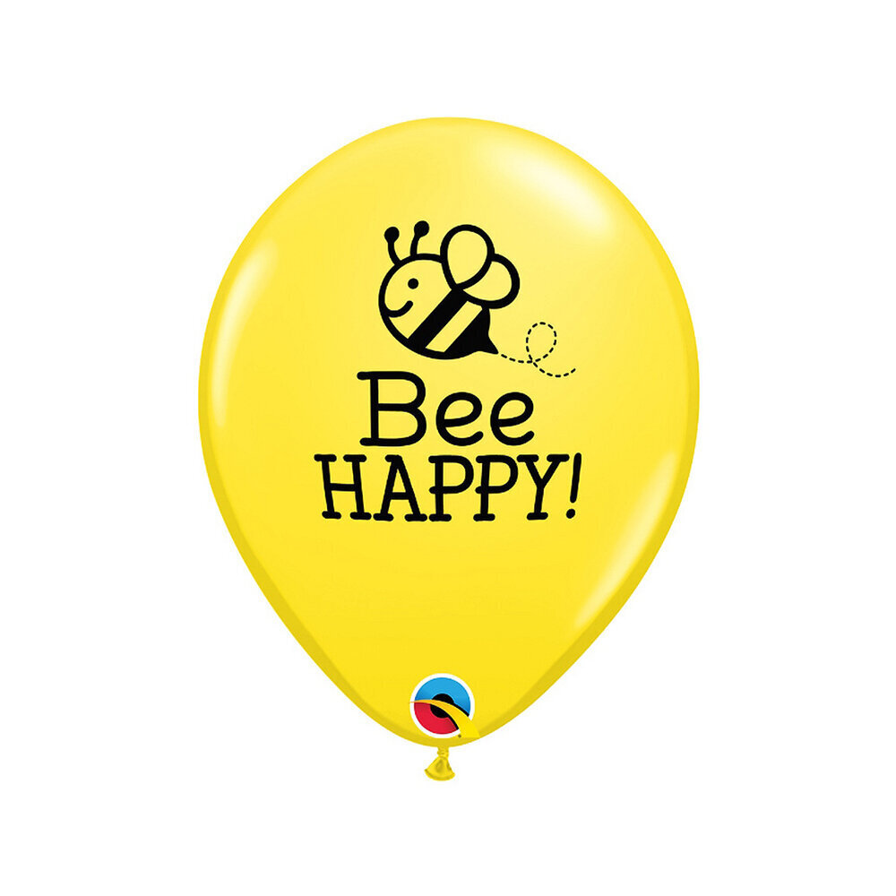 Õhupallid Bee Happy, kollane, 25 tk. цена и информация | Õhupallid | hansapost.ee