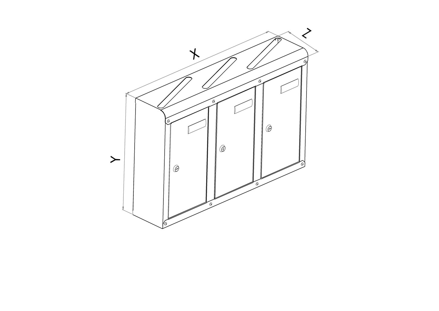 Postkast PD 943, hall hind ja info | Postkastid ja majanumbrid | hansapost.ee