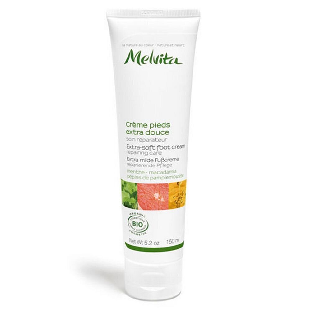 Pehmendav jalakreem Melvita Organic Extra Soft, 150 ml hind ja info | Kehakreemid, kehaõlid ja losjoonid | hansapost.ee