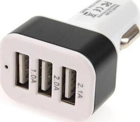 Зарядка для телефона, разветвитель, 3 x USB, 12/24 В цена и информация | Зарядные устройства для телефонов | hansapost.ee