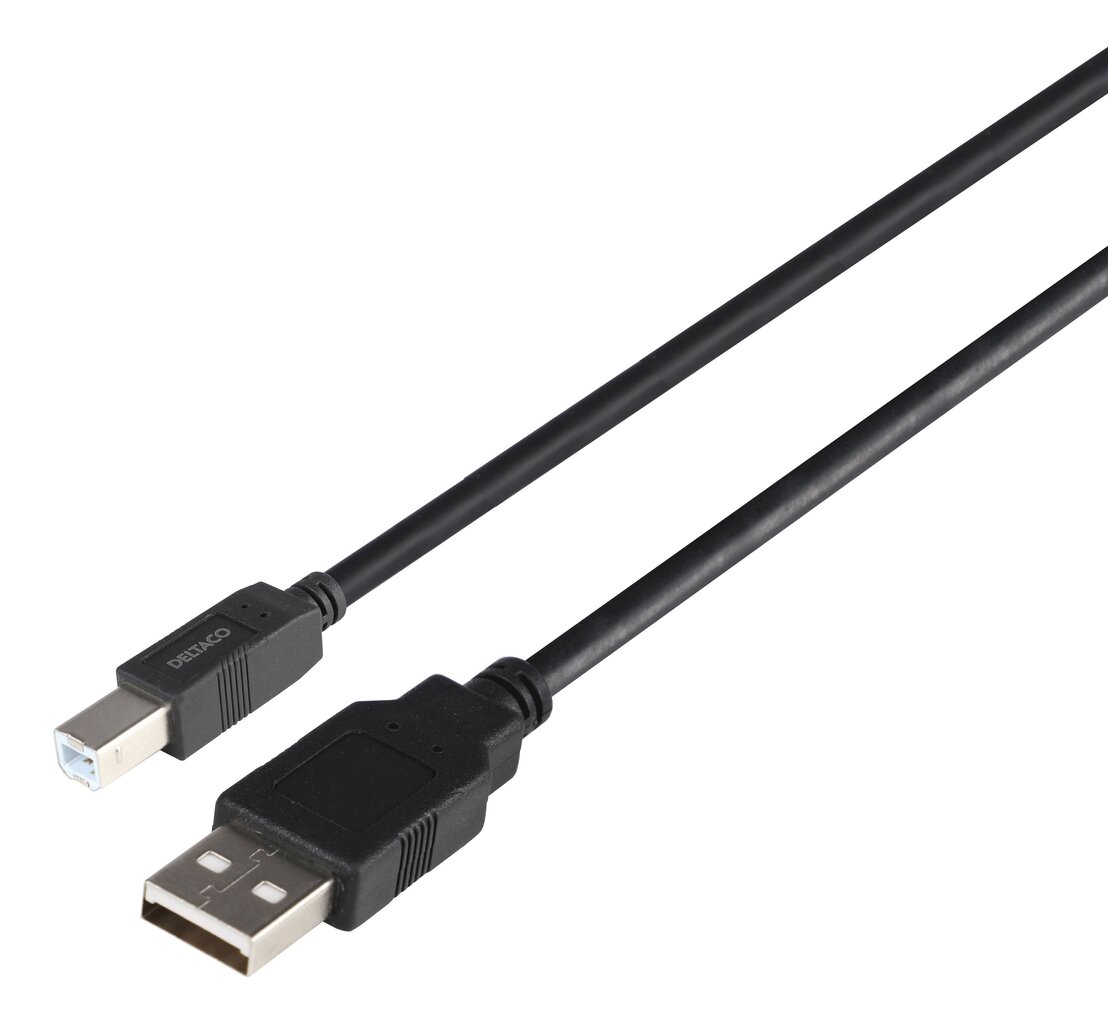 Deltaco LSZH, USB-A/USB-B, 3 m hind ja info | Juhtmed ja kaablid | hansapost.ee