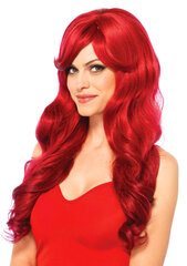 Парик Long Wavy Red, красный цена и информация | Карнавальные костюмы | hansapost.ee