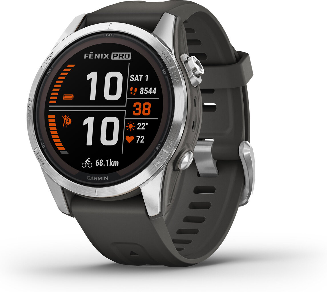 Garmin fēnix® 7S Pro Solar Silver/Graphite hind ja info | Nutikellad, laste nutikellad | hansapost.ee