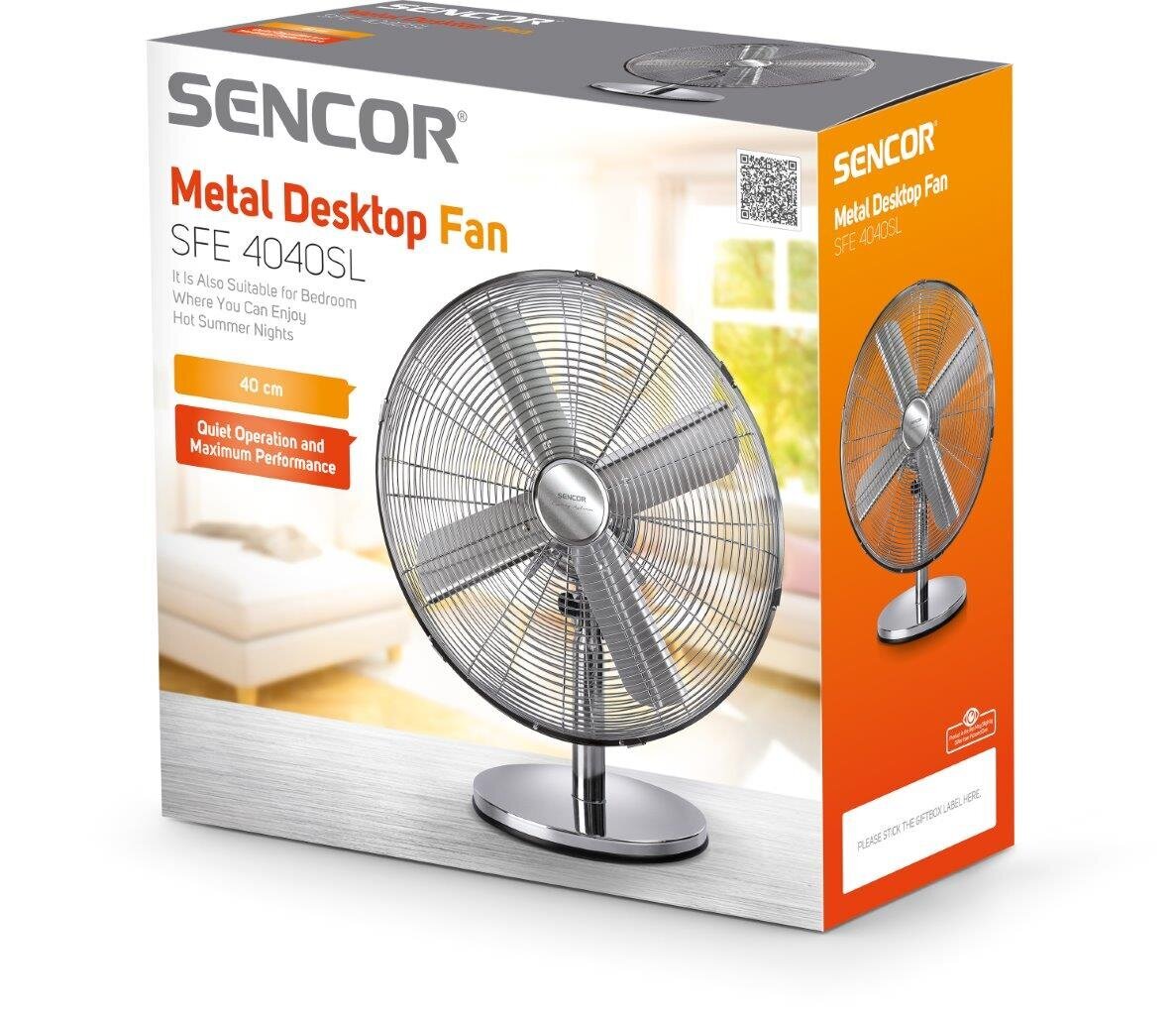 Lauaventilaator Sencor SFE 4040SL, 40cm, 50W цена и информация | Ventilaatorid | hansapost.ee