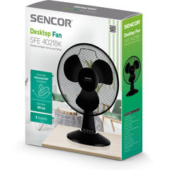 Lauaventilaator Sencor SFE 4021BK, ⌀40cm, 40W hind ja info | Ventilaatorid | hansapost.ee