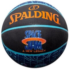 Баскетбольный мяч Spalding Space Jam Court, размер 6, черный и синий цена и информация | Баскетбольные мячи | hansapost.ee