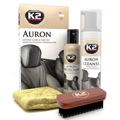 Naha puhastus- ja hoolduskomplekt K2 Auron (Auron Cleaner + Auron Protectant + Auron Brush + mikrokiud) price and information | Automotive chemistry | hansapost.ee