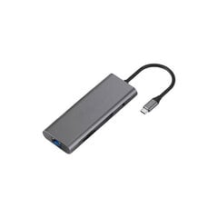 Aдаптер USB Type-C - HDMI, LAN, 3x USB Type-A, SD, TF, USB Type-C PD60W, Aux цена и информация | Адаптеры и USB-hub | hansapost.ee