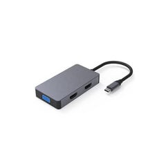 Adapter USB Type-C – 2x HDMI, 1x VGA, 1x USB Type-A, 1x USB Type-C PD60W цена и информация | Адаптеры, USB-разветвители | hansapost.ee