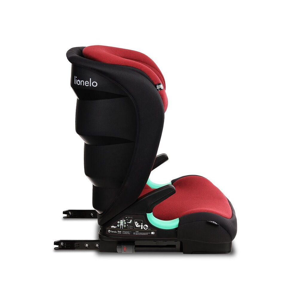 Turvatoo Lionelo Neal I-Size Isofix, 15-36 kg, Red Burgundy hind ja info | Turvatoolid ja turvahällid | hansapost.ee