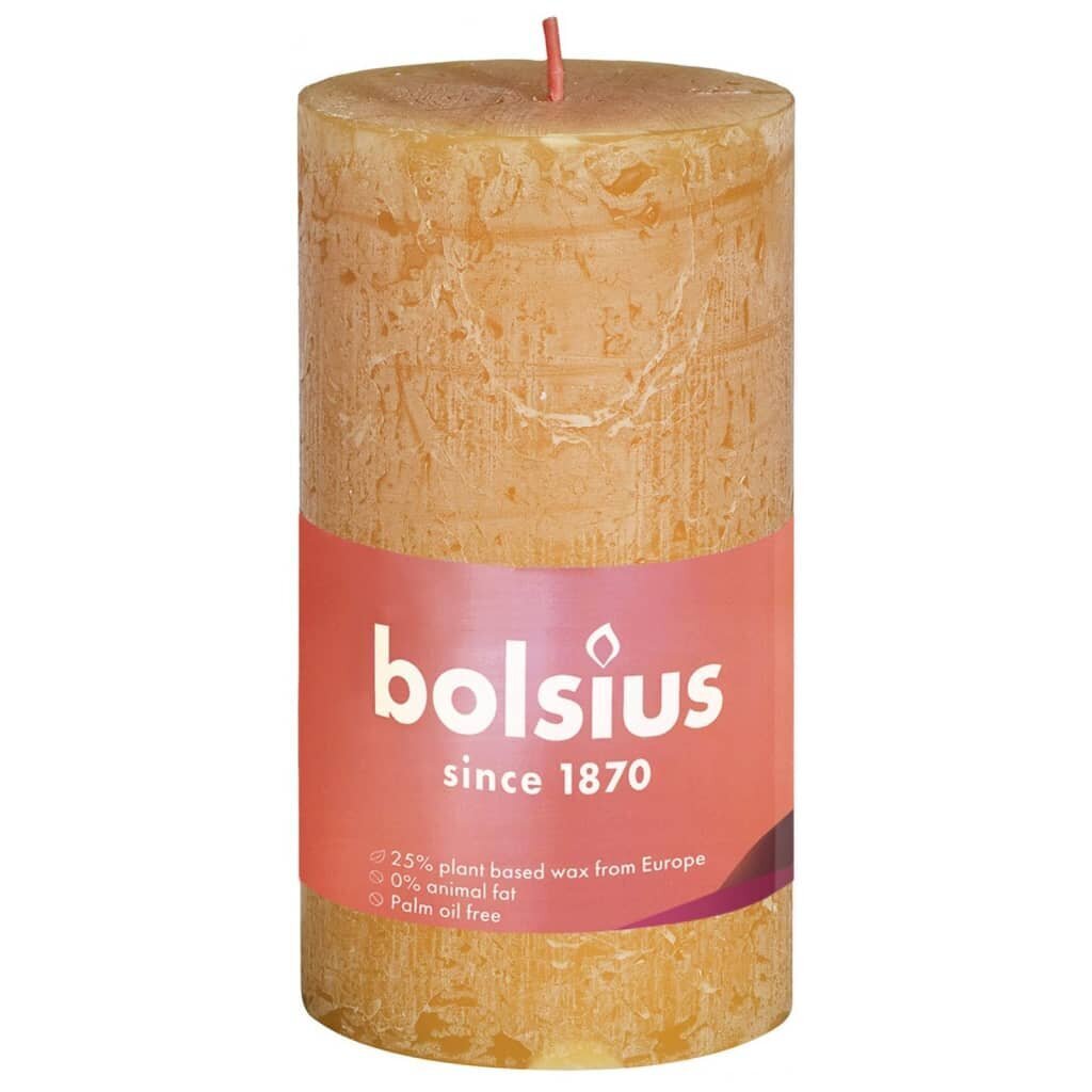 Bolsius sammasküünlad Shine 8 tk 100x50 mm meekollane hind ja info | Küünlad, küünlajalad | hansapost.ee