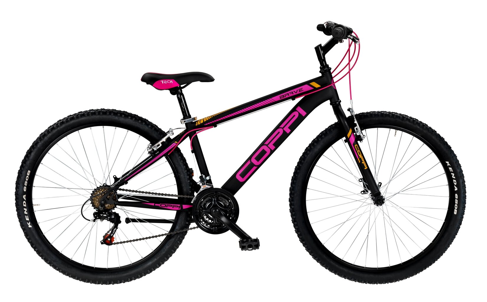 Maastikuratas COPPI MTB LADY BRAVE - must roosaga (Ratta suurus: 27,5" Raami suurus: 15") цена и информация | Jalgrattad | hansapost.ee