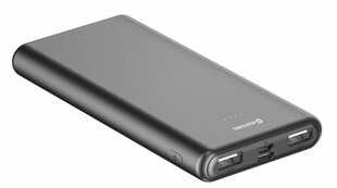 swissten, power bank, worx ii, li-pol, 5 v, зарядка мобильного телефона, 22013960, 10000 mah, microusb, 2x usb-a, usb-c, черный цена и информация | Зарядные устройства Power bank  | hansapost.ee