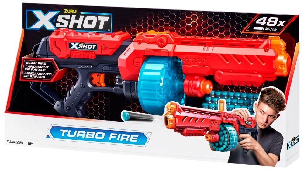 Relv X-Shot Turbo Fire цена и информация | Mänguasjad poistele | hansapost.ee