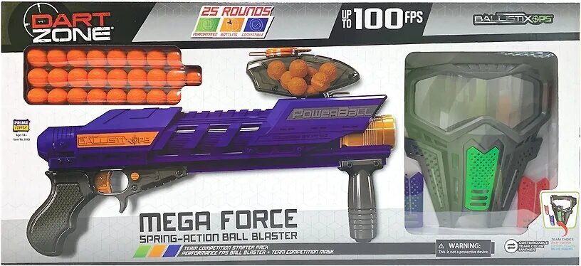 Vahtkuulidega püstol Dart Zone Ballistix Mega Force hind ja info | Mänguasjad poistele | hansapost.ee