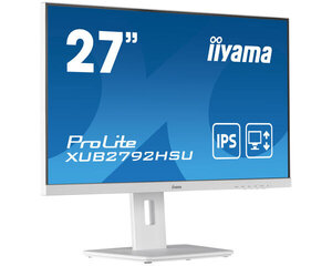iiyama Монитор 27 дюймов XUB2792HSU-W5 IPS, HDMI, DP, VGA, FHD, SLIM, HAS (150 мм) цена и информация | Мониторы | hansapost.ee