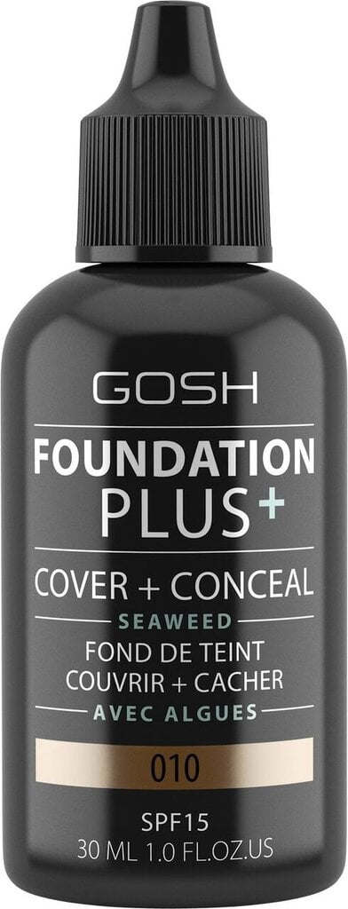 Jumestuskreem Gosh Foundation Plus 30 ml, 010 Tan hind ja info | Jumestuskreemid ja puudrid | hansapost.ee