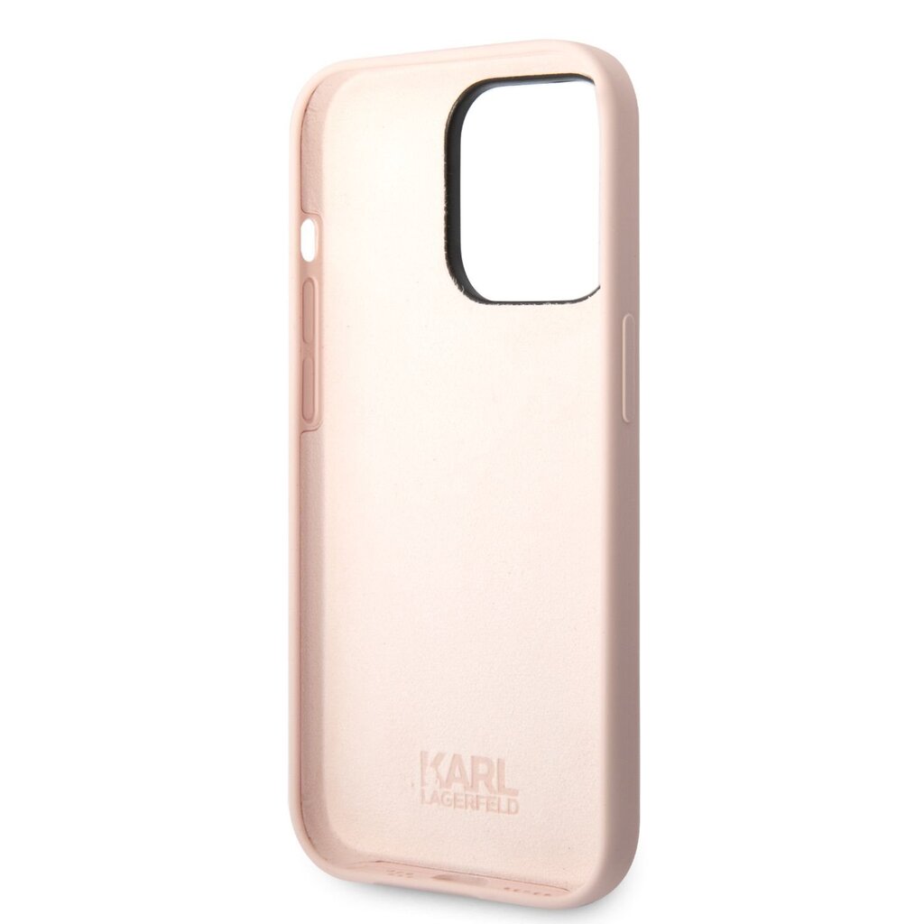 Karl Lagerfeld Liquid Silicone Ikonik NFT Case for iPhone 14 Pro Pink hind ja info | Telefonide kaitsekaaned ja -ümbrised | hansapost.ee