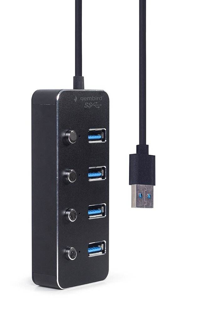 Gembird UHB-U3P4P-01 цена и информация | USB adapterid ja jagajad | hansapost.ee
