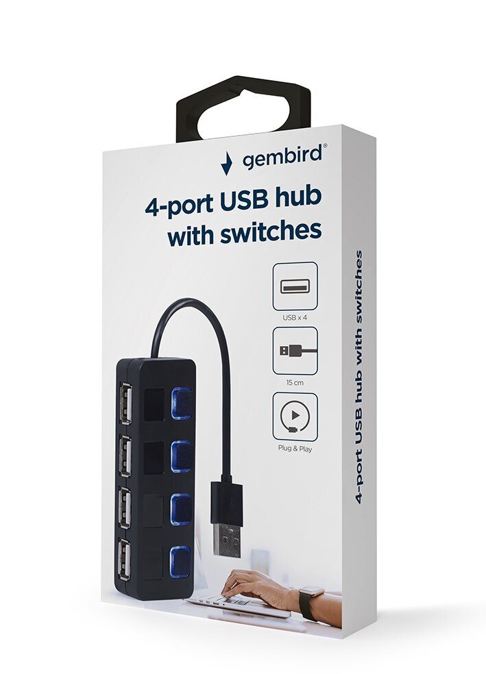 Gembird UHB-U2P4-05 hind ja info | USB adapterid ja jagajad | hansapost.ee