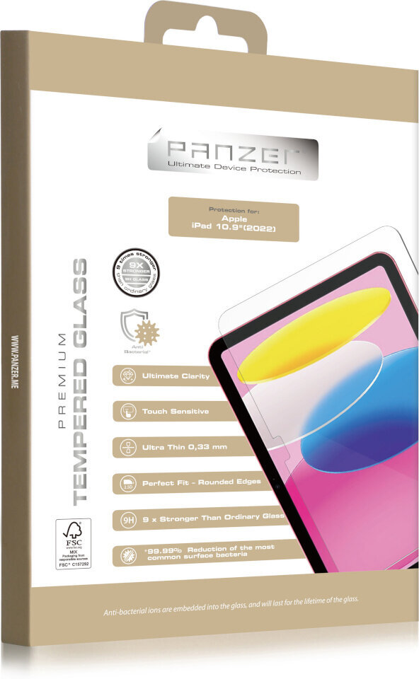 PanzerGlass Premium kaitseklaas, Apple iPad 10,9” (2022) hind ja info | Tahvelarvuti lisatarvikud | hansapost.ee