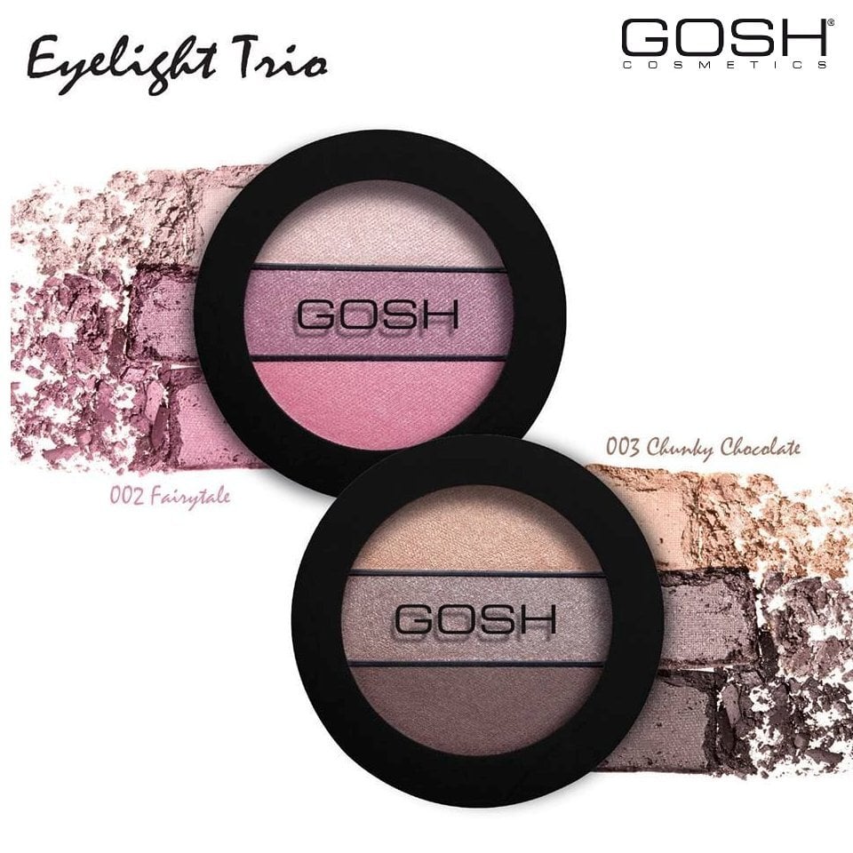 Lauvärvipalett Gosh Eyelight Trio 3,5 g, 002 Fairytale hind ja info | Lauvärvid, ripsmetušid ja silmapliiatsid | hansapost.ee